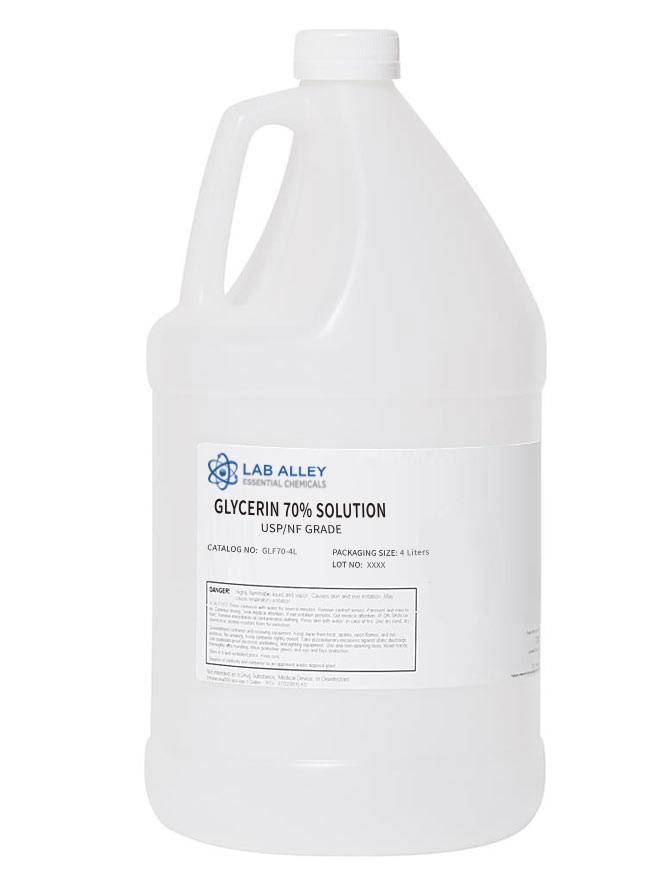Glycérine Végétale 99.5% Grade USP 4 litres