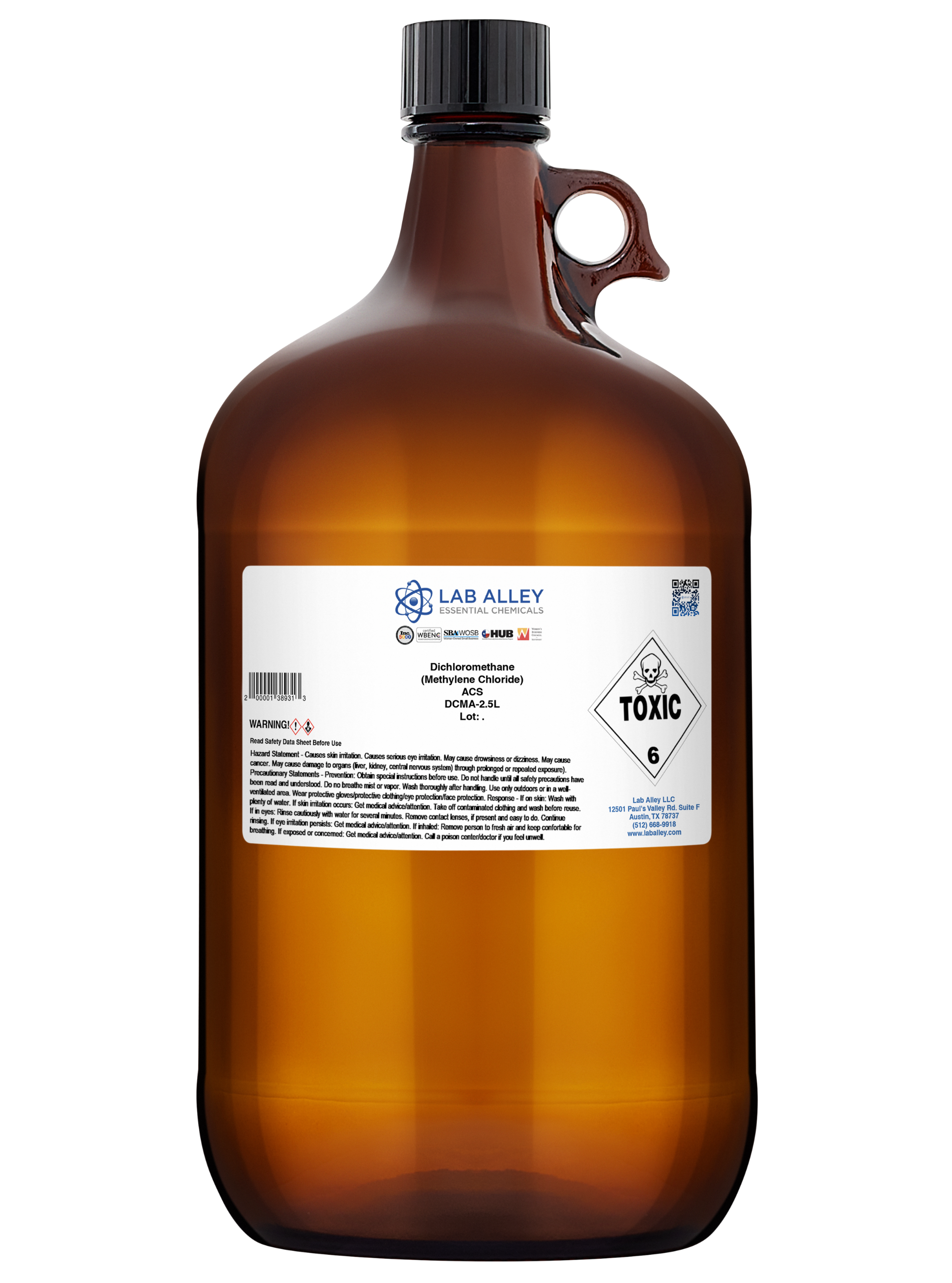 Dichloromethane (Methylene Chloride) 99.5% ACS Reagent Grade