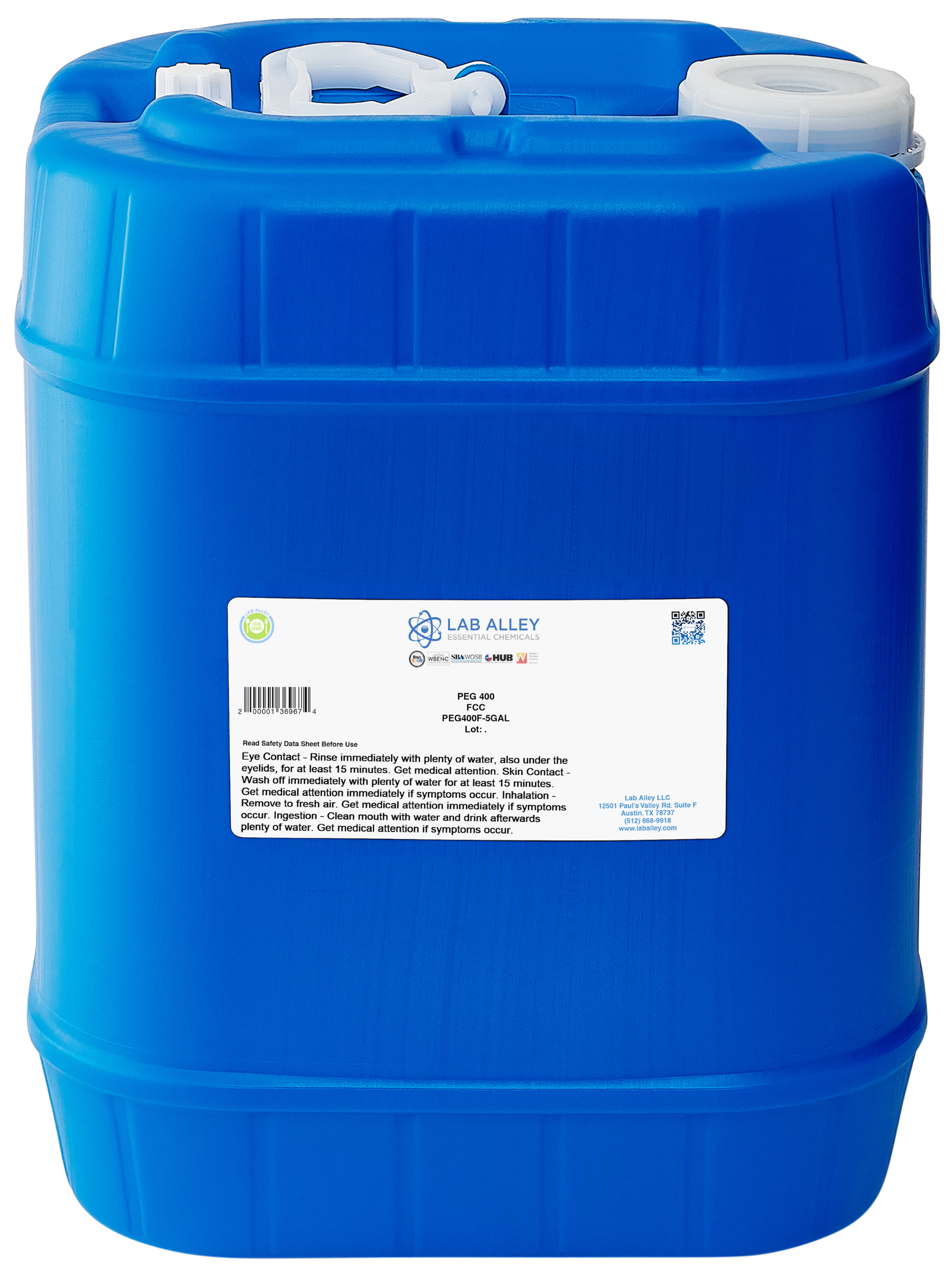 Polyethylene Glycol (PEG) 400 Food Grade (FCC), Halal