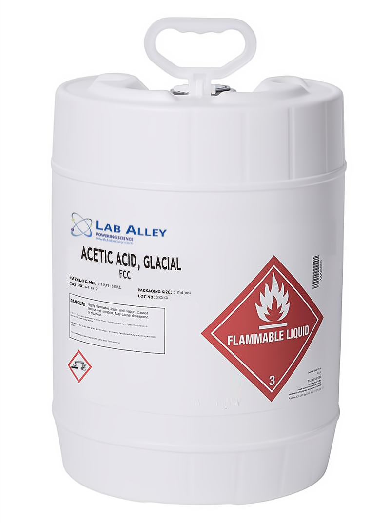 Acetic Acid Glacial 99% FCC/Food Grade, Kosher, Halal