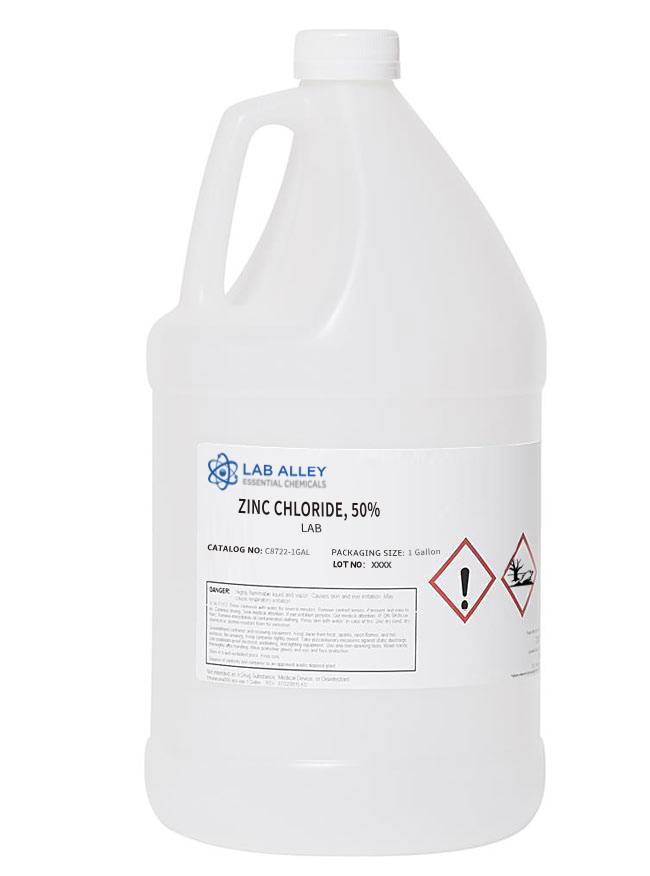 Zinc Chloride, 50% Solution, Lab Grade