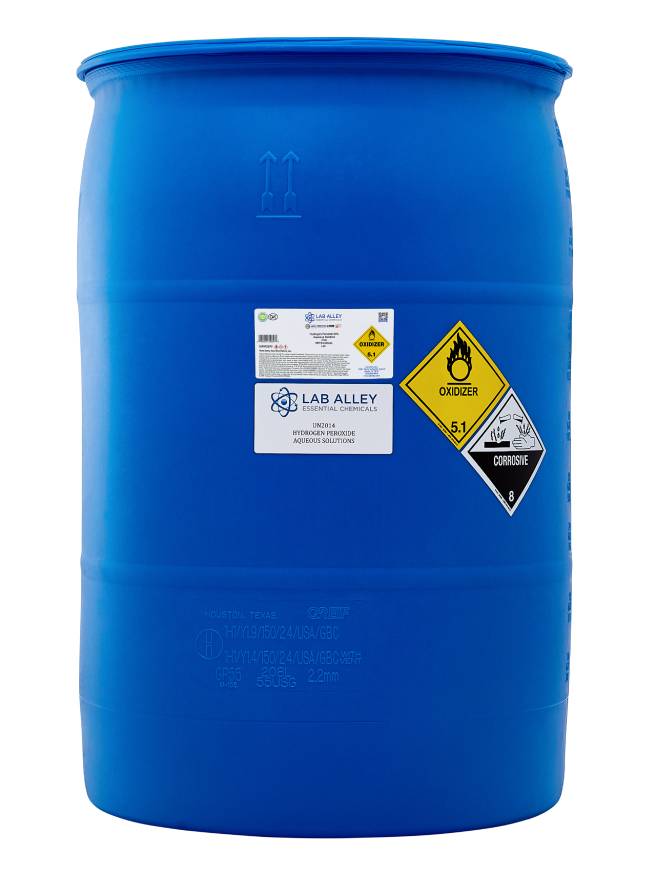 Hydrogen Peroxide 34% Food Grade, Kosher, 55 Gallon Drum