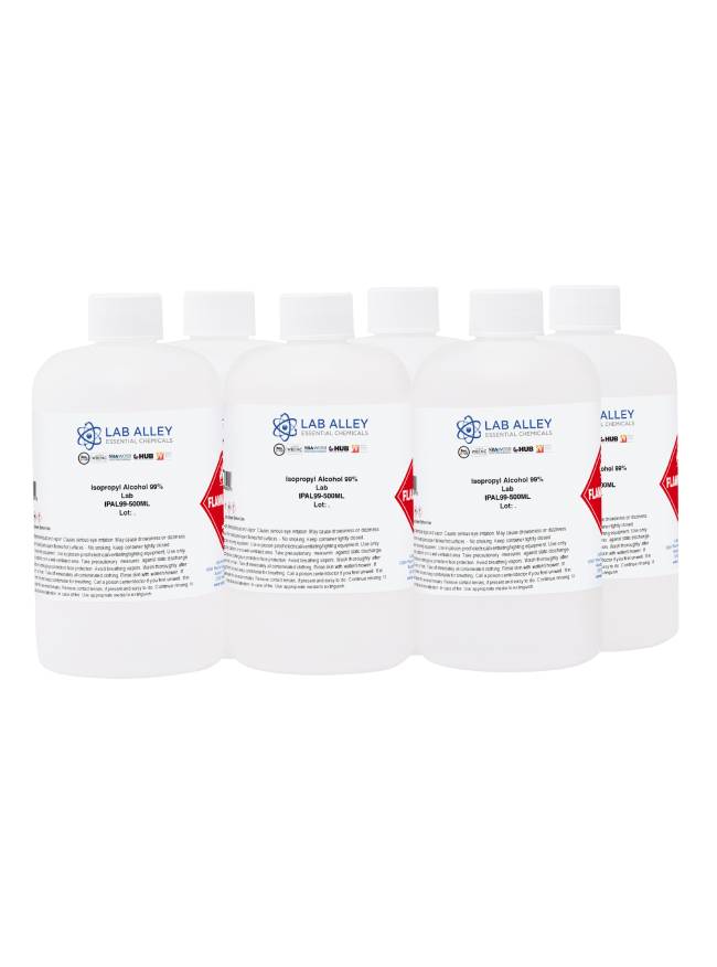 Isopropyl Alcohol 99.8% Lab Grade, 6 x 500mL Case