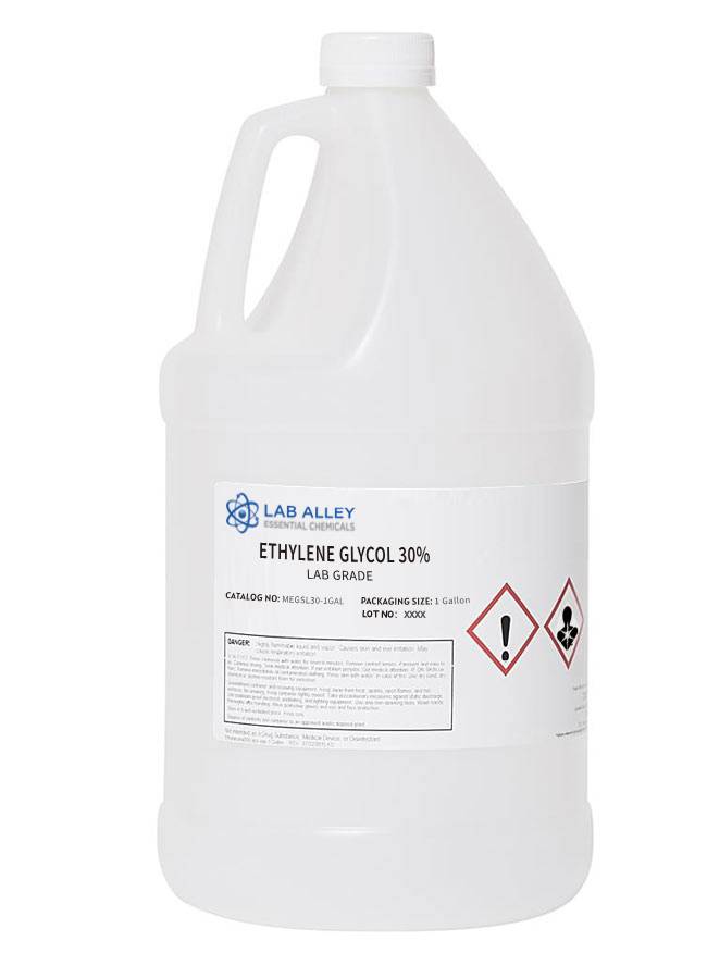 Ethylene Glycol 30% Solution in DI Water, Lab Grade