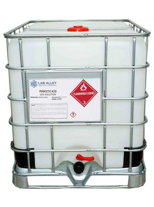 Peracetic Acid 15% Solution. 300 Gallon Tote