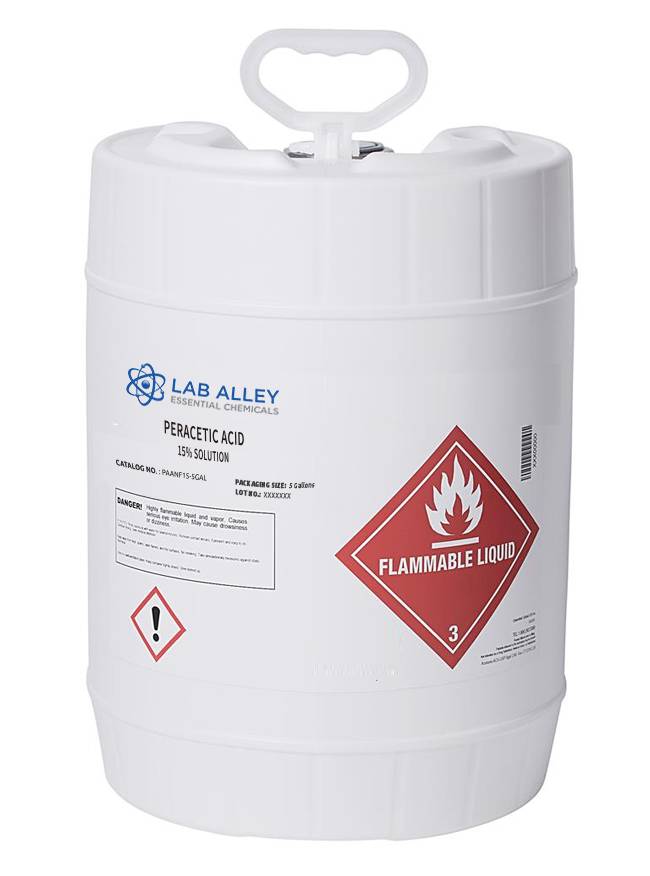 Peracetic Acid 15% Solution, 5 Gallons