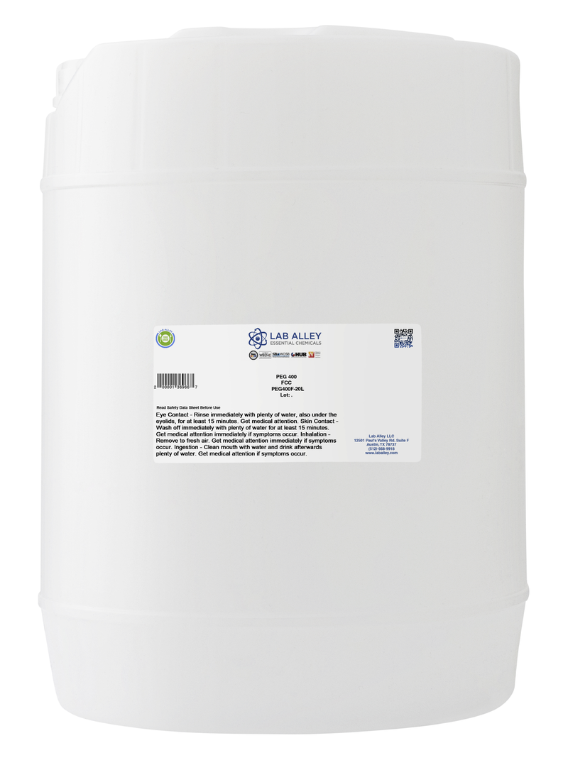 Polyethylene Glycol (PEG) 400 Food Grade (FCC), Halal