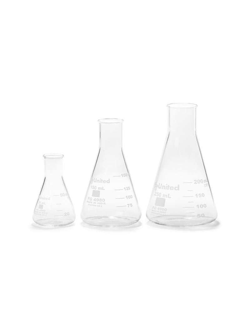 Set of 3 Erlenmeyer Flasks