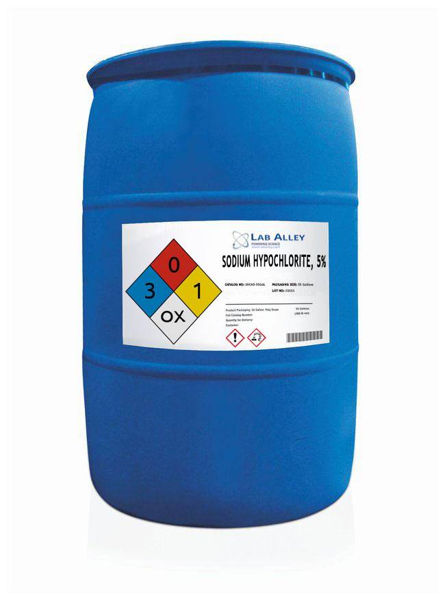 Sodium Hypochlorite 5% Solution 55 Gallons