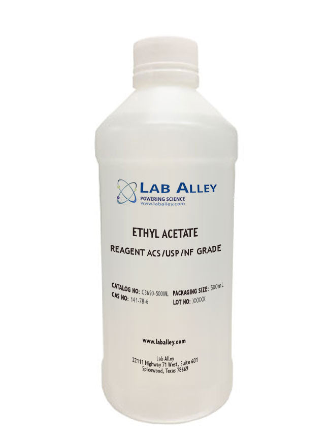 Ethyl Acetate, ACS/USP/NF Grade, 500ml