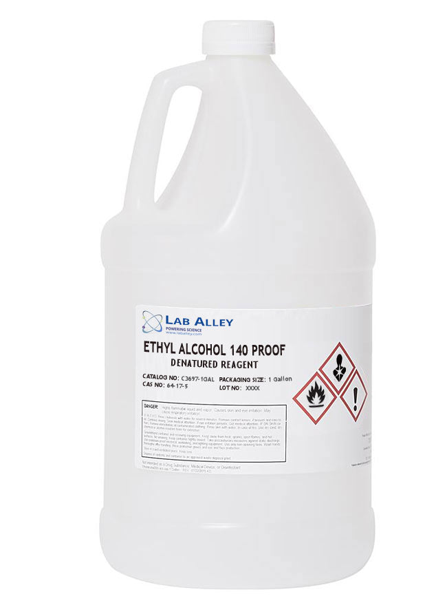 Ethanol 140 Proof (70%) Denatured Alcohol, Kosher, 1 Gallon