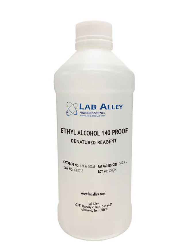 Ethanol 140 Proof (70%) Denatured Alcohol, Kosher, 500mL