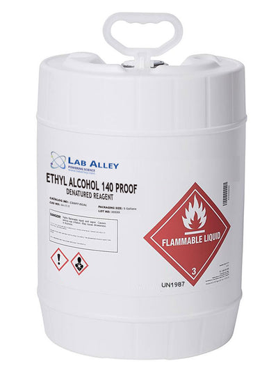 Ethanol 140 Proof (70%) Denatured Alcohol, Kosher, 5 Gallons