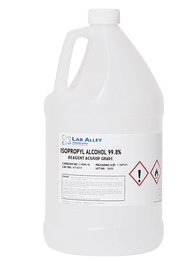 Isopropyl Alcohol 99.8% USP Grade, Kosher, 1 Gallon