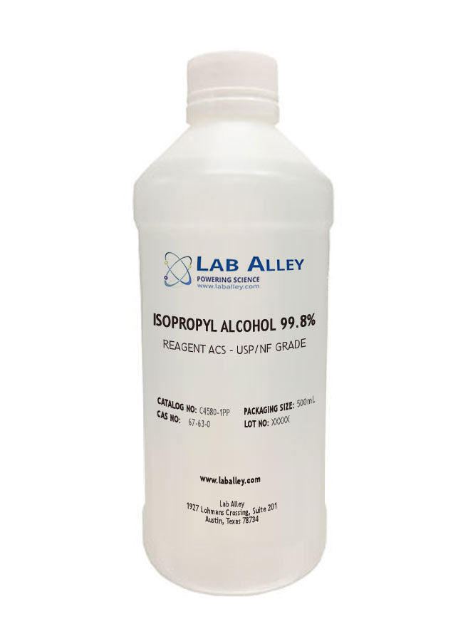 Isopropyl Alcohol 99.8% USP Grade, Kosher, 500mL