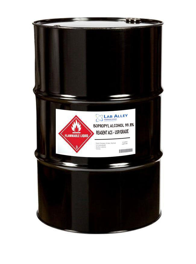 Isopropyl Alcohol 99.8% USP Grade, Kosher, 55 Gallon Drum