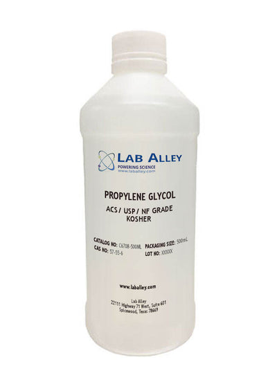 Propylene Glycol 99.5% USP/NF/FCC/Food Grade, Kosher, 500mL