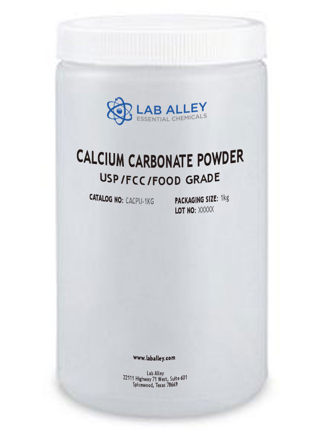 Calcium Carbonate Powder, USP/FCC/Food Grade, Kosher, 1kg