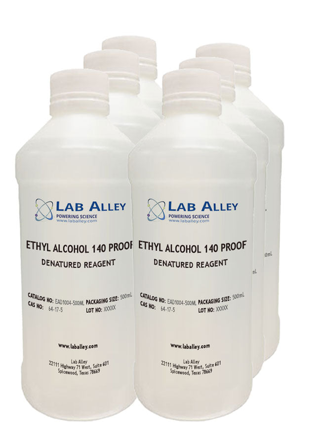 Ethanol 140 Proof (70%) Denatured Alcohol, Kosher, 6 x 500mL Case