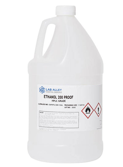 Ethanol HPLC Grade 200 Proof (100%) Non-Denatured Pure Alcohol, 1 Gallon