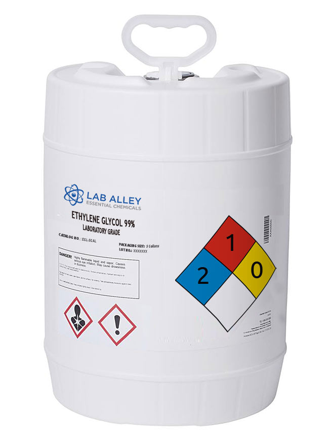 Ethylene Glycol 99% Lab Grade, 5 Gallons