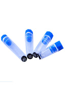 SBS format screw top minitubes with blue caps