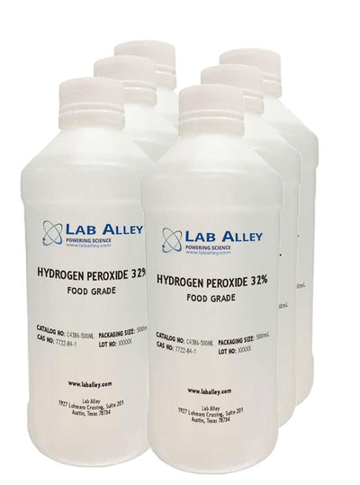 Hydrogen Peroxide, Food Grade, 32%, 6x500mL