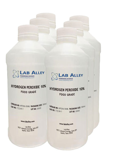 Hydrogen Peroxide, Food Grade, 10%, 6x500mL