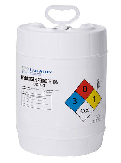 Hydrogen Peroxide, Food Grade, 10%, 5 Gallons