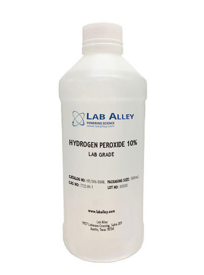 Hydrogen Peroxide, Lab Grade, 10%,  500ml