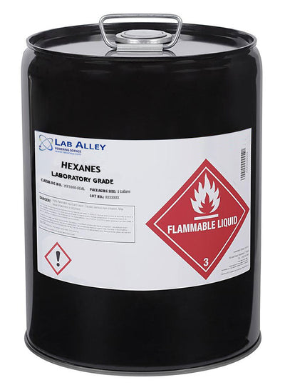 Hexanes Lab Grade, 5 Gallons