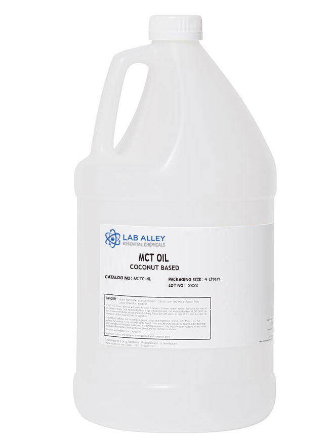 MCT Oil Coconut Based USP/FCC/Food Grade, Kosher, 4 Liters