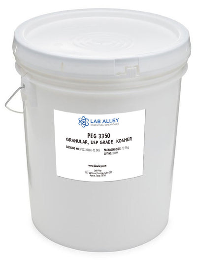 PEG 3350, Granular, USP Grade, Kosher, 12.5 Kilograms