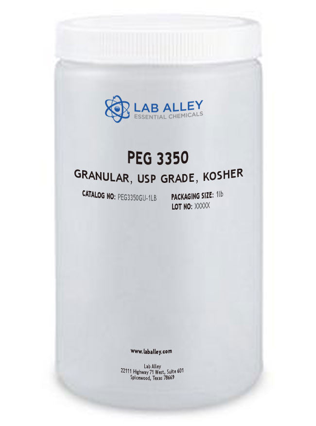 PEG 3350, Granular, USP Grade, Kosher, 1 Pound