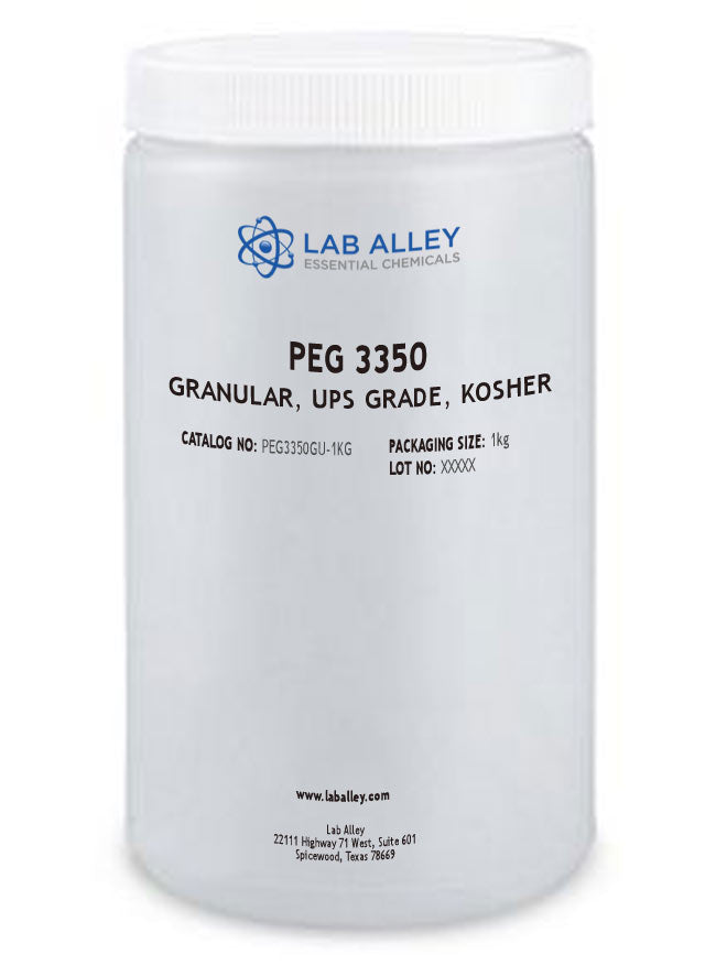 PEG 3350, Granular, USP Grade, Kosher, 1 Kilogram