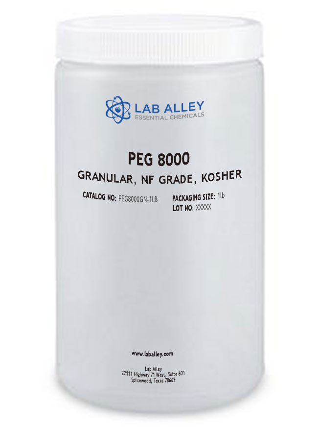 PEG 8000, Granular, NF Grade, Kosher, 1lb