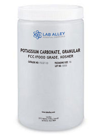 Potassium Carbonate, Granular, FCC/Food Grade, Kosher, 100g