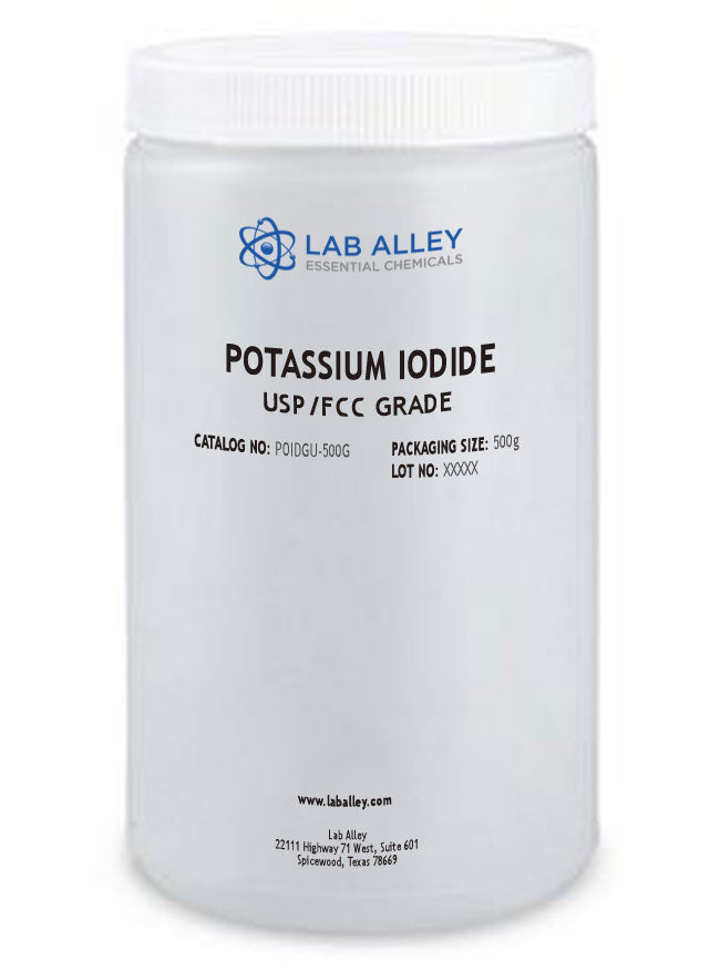 Potassium Iodide Powder (Crystals) USP/FCC Grade, 500 Grams