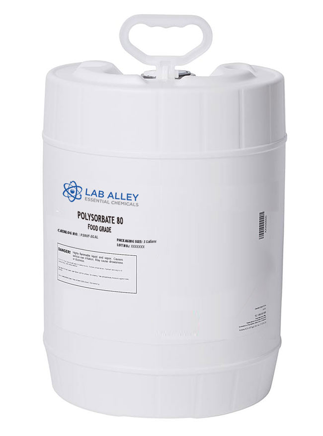 Polysorbate 80, Food Grade, Kosher, 5 Gallons