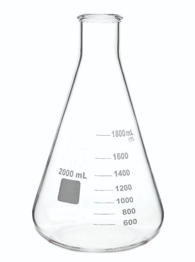 Erlenmeyer Flask, Narrow Mouth, Borosilicate Glass | Lab Alley