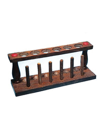 Wooden Test Tube Rack, 6-Tube