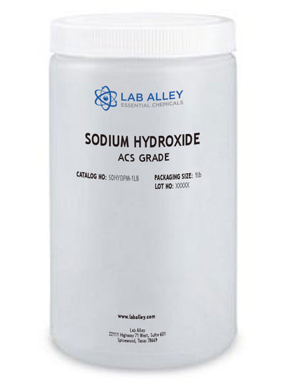 Sodium Hydroxide, Pellets, ACS, USP/NF, FCC/Food Grade, 1lb